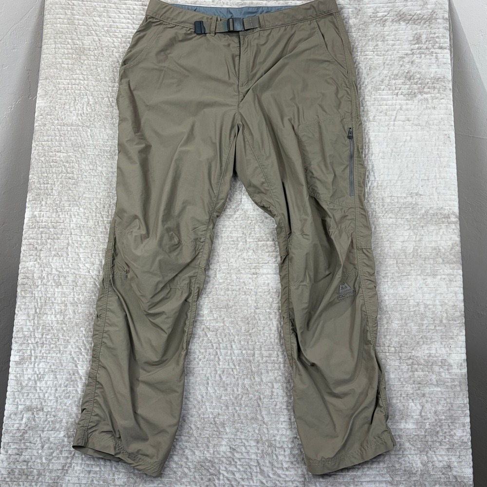 Mountain Equipment Approach Pant Mens Khaki Hiking Cargo Pants Belted 36 Regular